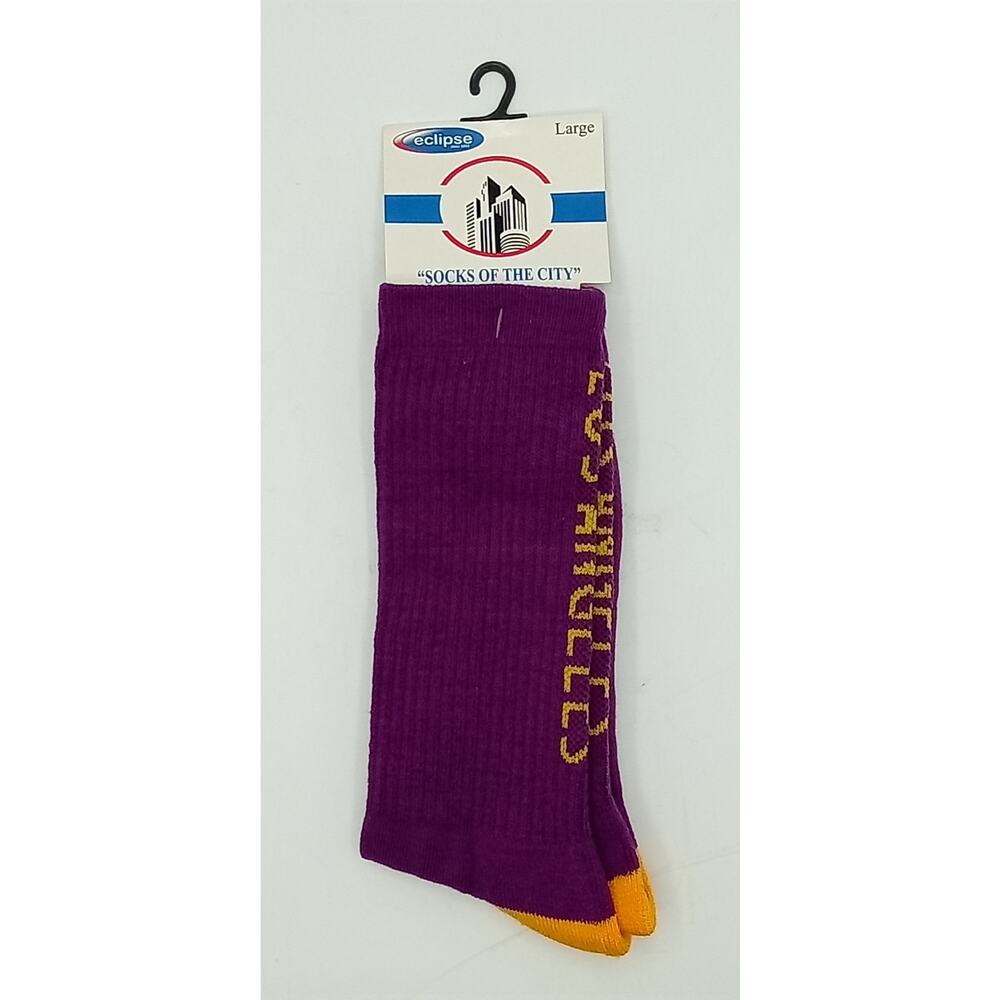 Los Angeles Laker's Team Colors Crew Socks Men's Large (8-13)